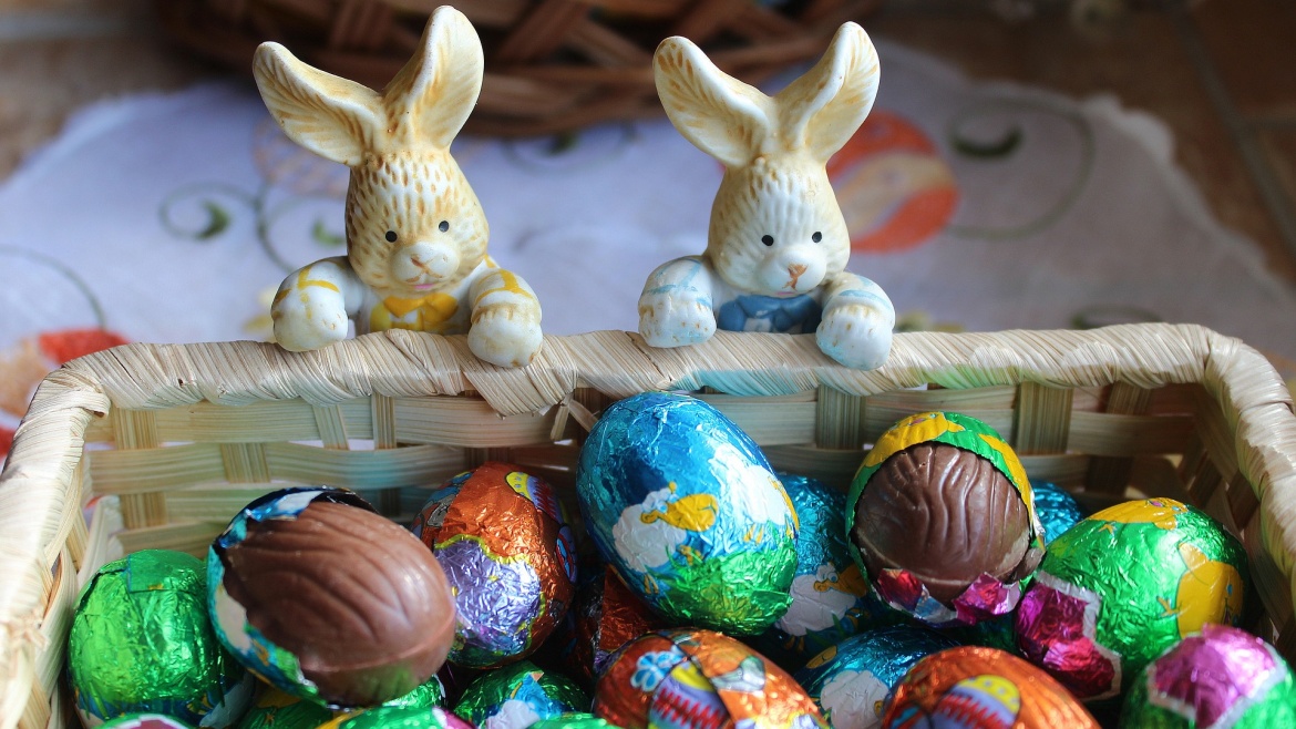 Easter time, family time, chocolate bunnies, and glorious snow!